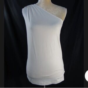 Stella McCartney  Womens One Shoulder Off  White Top Size 40 Retail $540